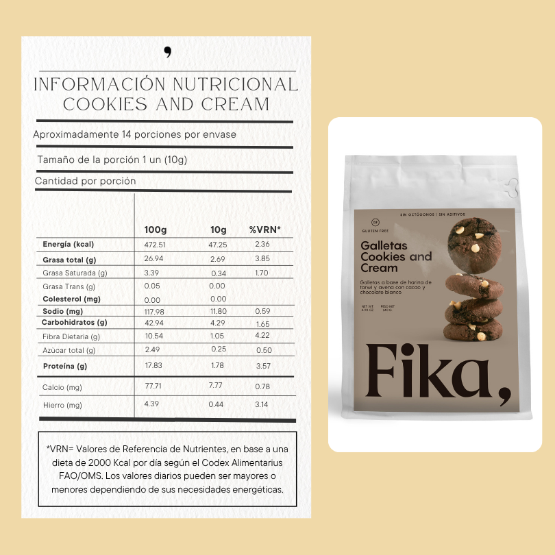 FIKA Galletas Cookies and cream 140g