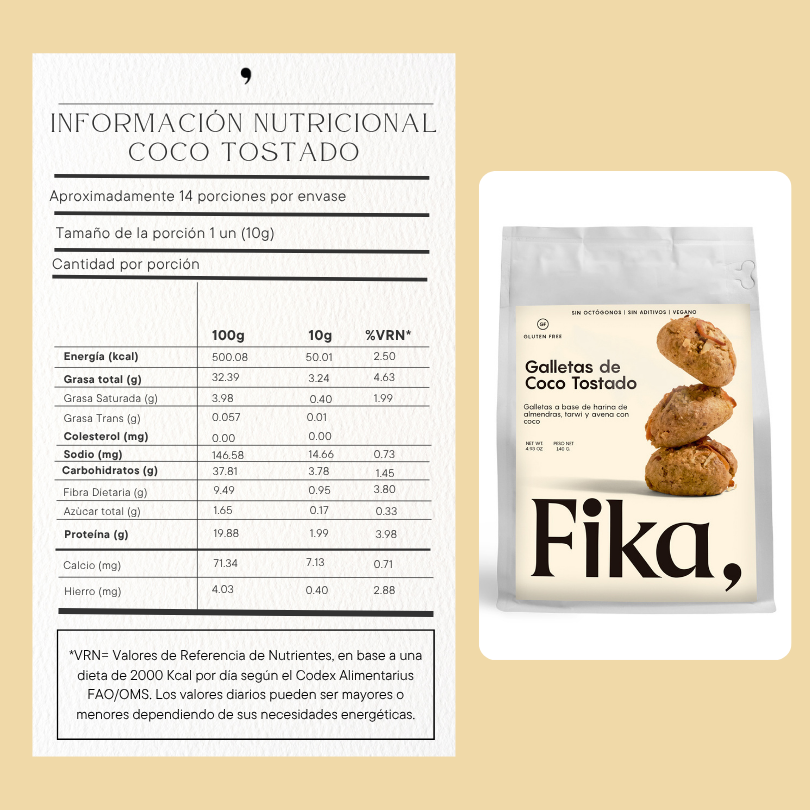 FIKA Galletas Coco tostado 140g